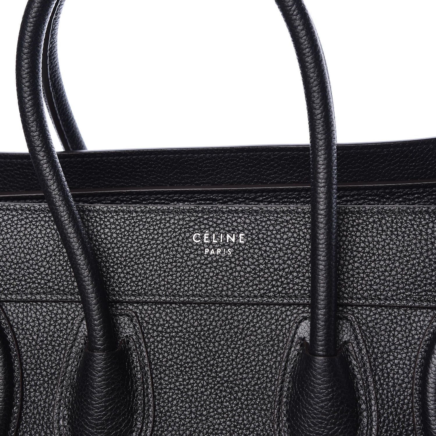 Celine Drummed Calfskin Micro Luggage Black 7 of 9