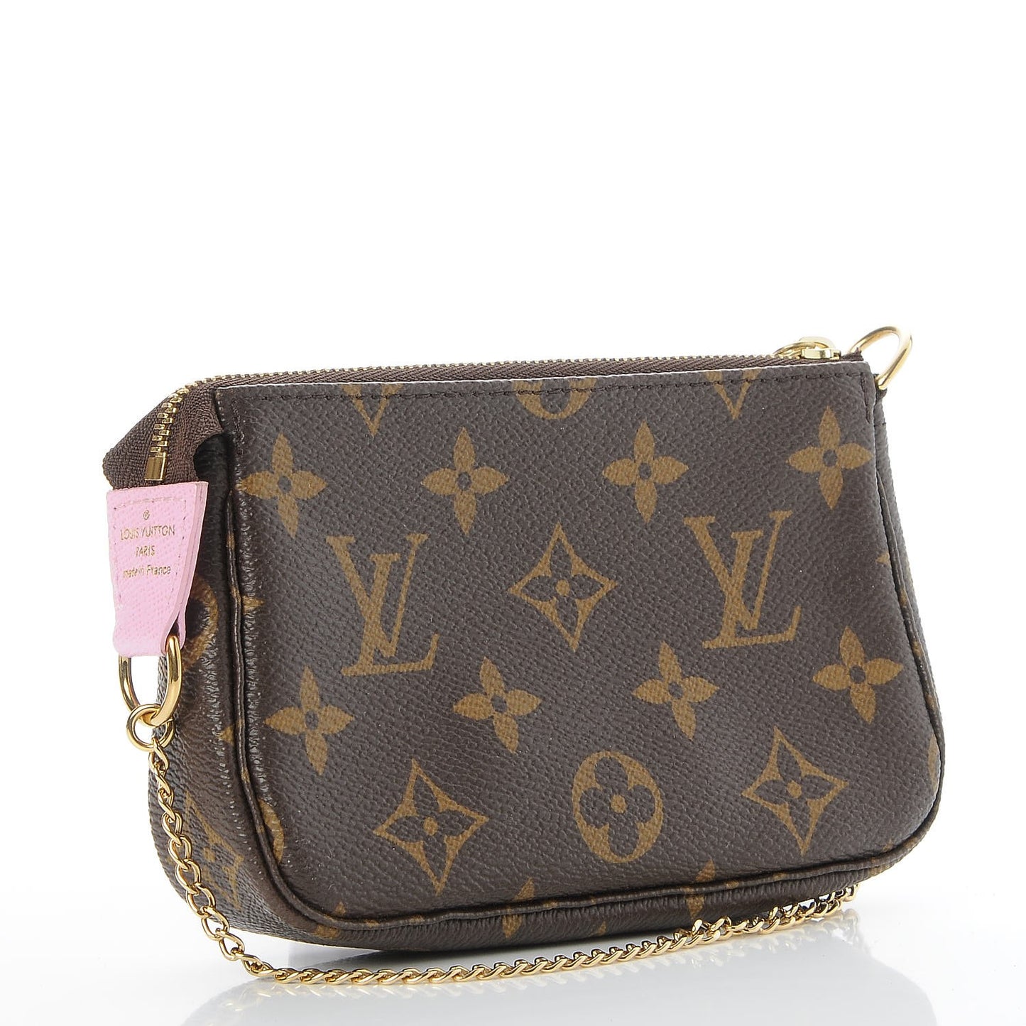 Monogram 2016 Christmas Animation Mini Pochette Accessories Rose Ballerine