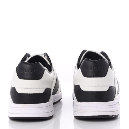 Gucci Calfskin Womens Interlocking G Sneakers 37.5 Black White 6 of 14