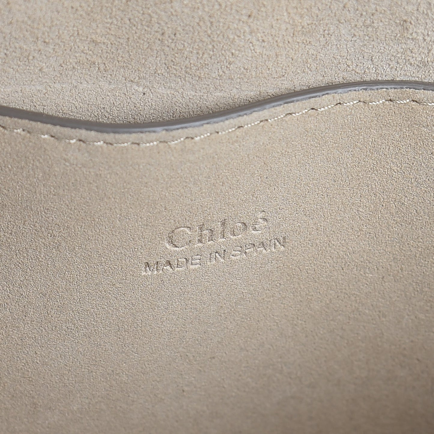 Suede Calfskin Small Faye Shoulder Bag Motty Grey