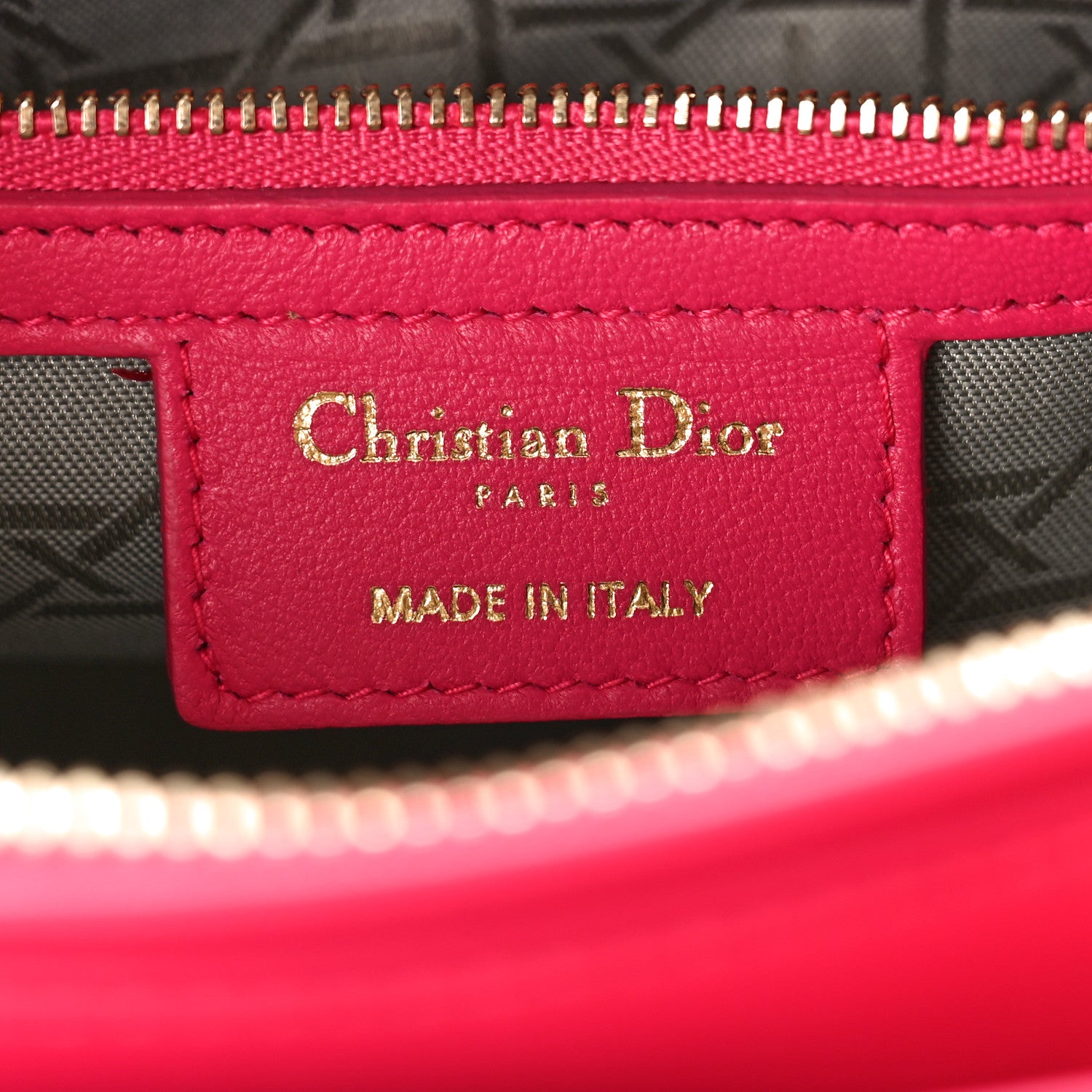 Christian Dior Lambskin Cannage Medium Lady Dior Fuchsia 6 of 8