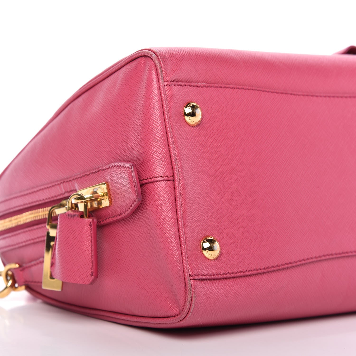 Prada Saffiano Bauletto Peonia 6 of 10