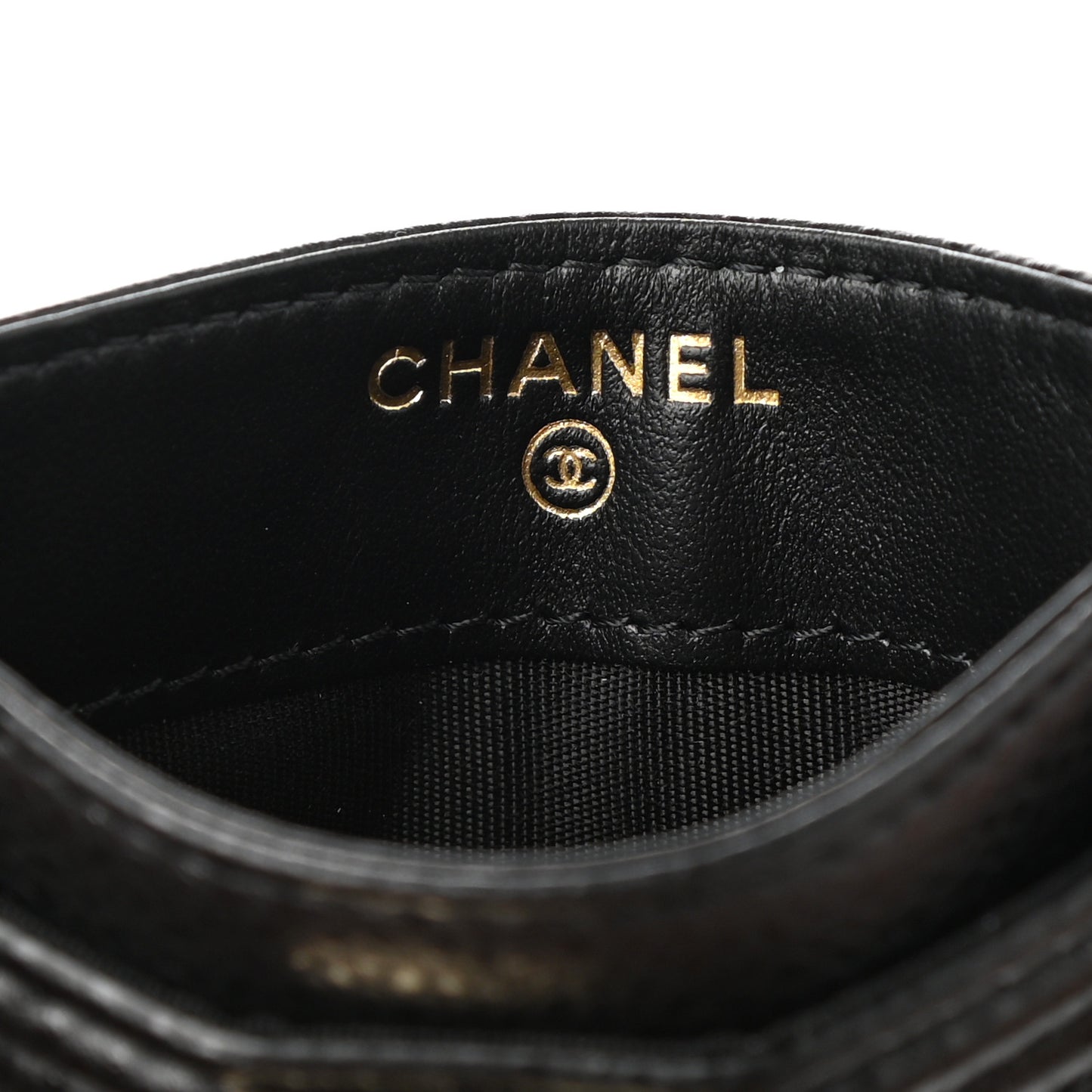 Caviar Quilted Boy Card Holder Black