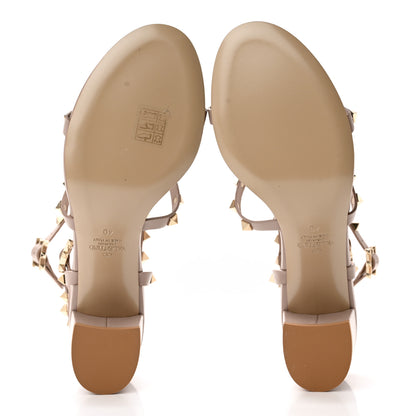 Valentino Garavani Calfskin Rockstud 60mm City Sandals 40 Poudre 5 of 12