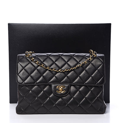 Chanel Lambskin Quilted Jumbo Double Sided Flap Black 21 of 21