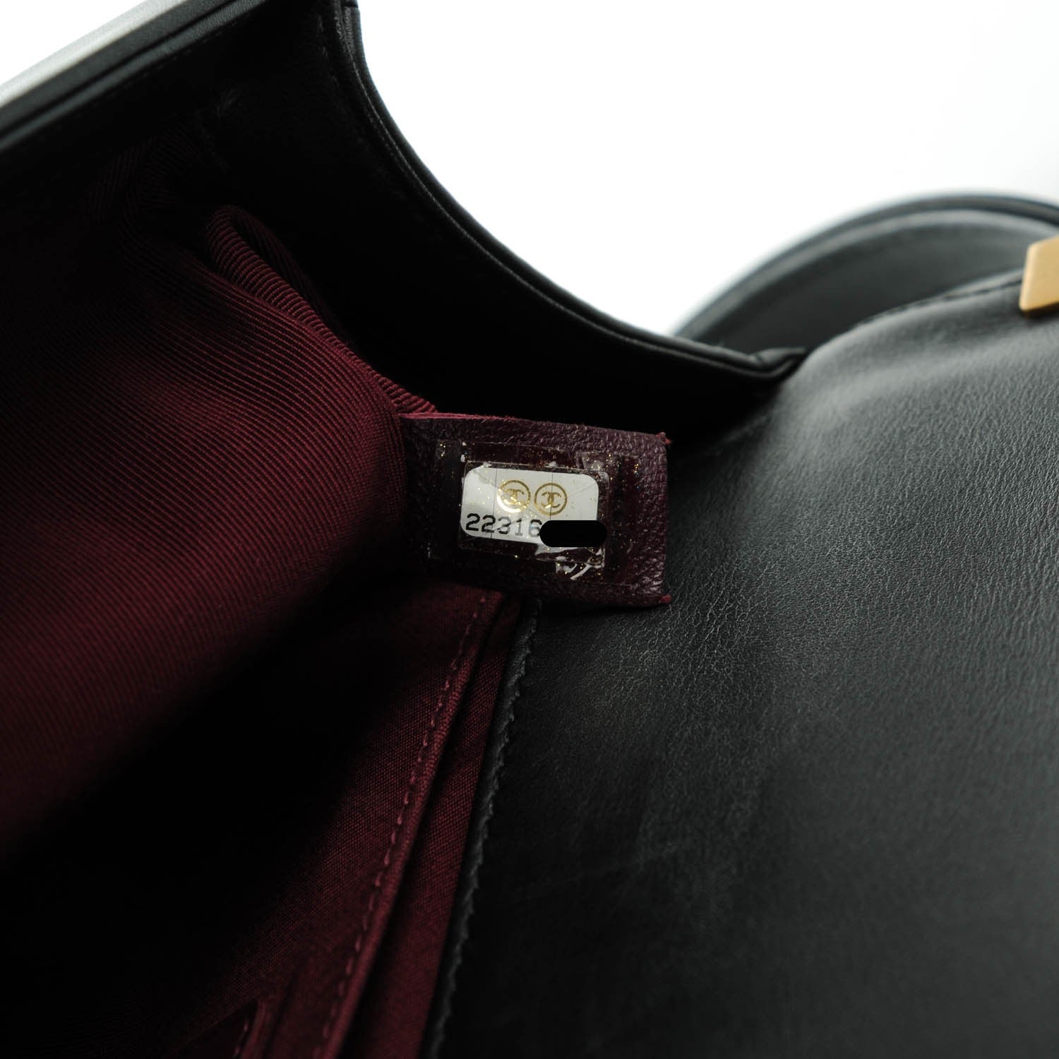 Chanel Caviar Suede Calfskin Chevron Medium Boy Flap Black 8 of 8