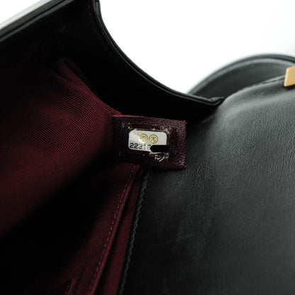 Chanel Caviar Suede Calfskin Chevron Medium Boy Flap Black 8 of 8