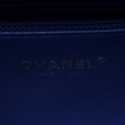 Chanel Caviar Quilted Medium CC Filigree Vanity Case Blue White Red 6 of 10