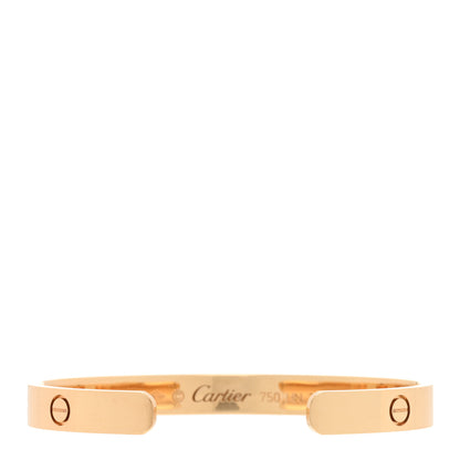 Cartier 18K Yellow Gold LOVE Cuff Bracelet 17 2 of 3