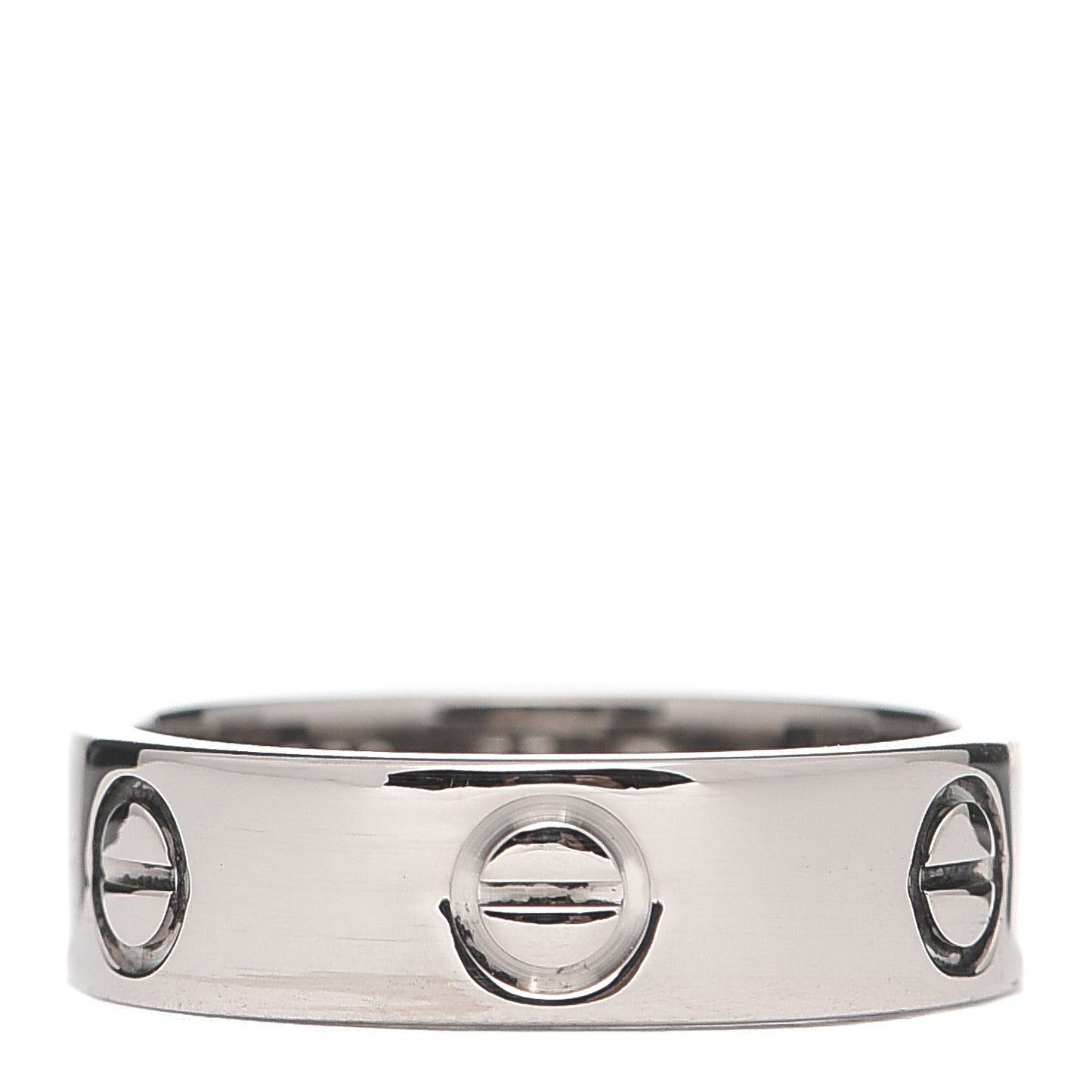 18K White Gold 5.5mm LOVE Ring 53 6.25