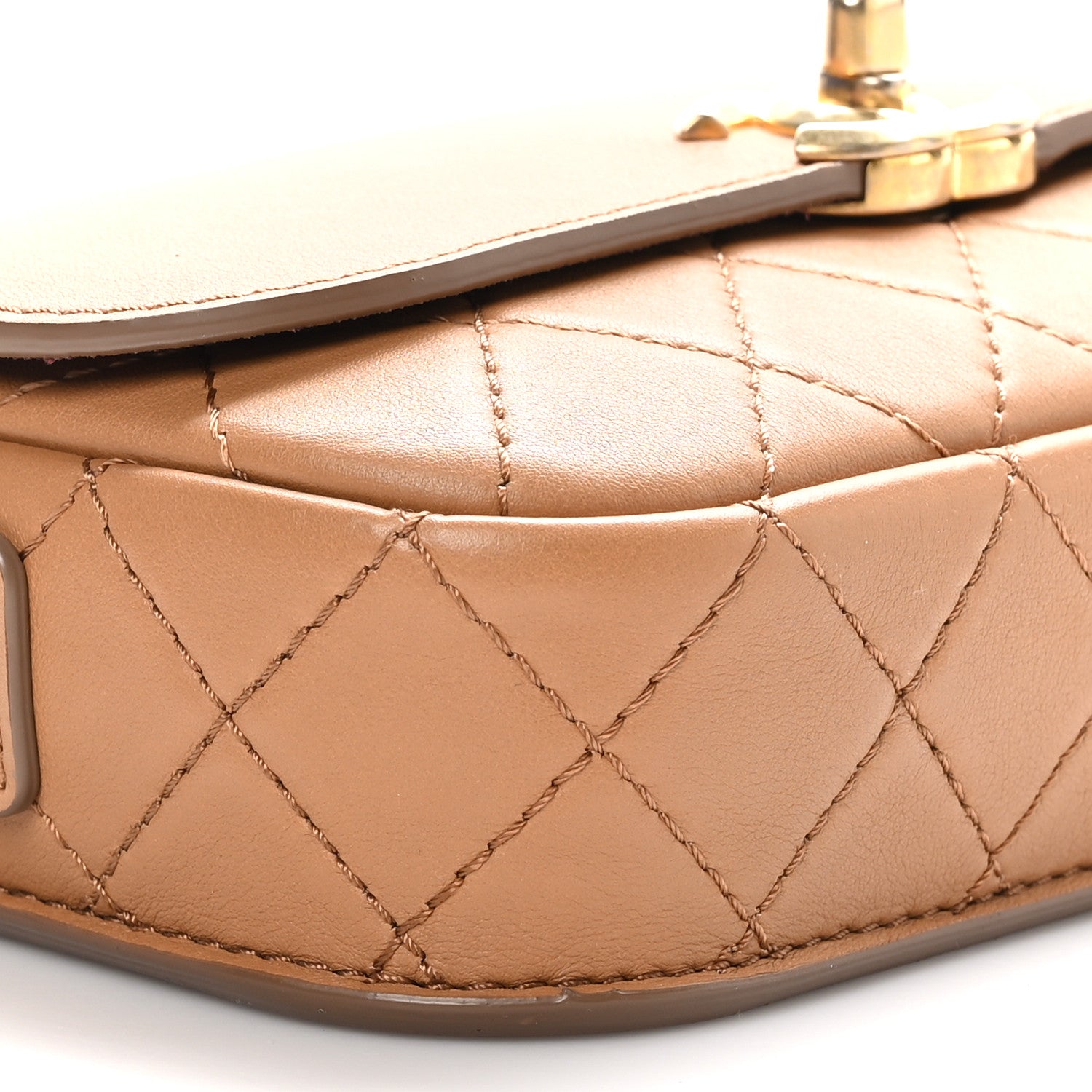 Chanel Calfskin Quilted Multi Pouching Flap And Coin Purse Beige 10 of 11
