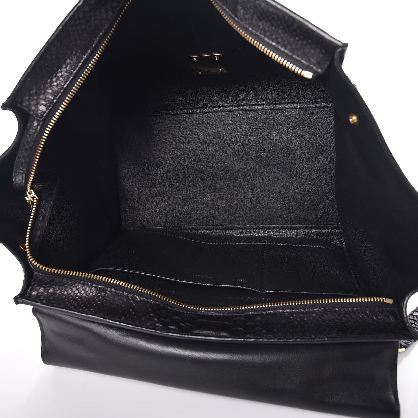Python Suede Medium Trapeze Black