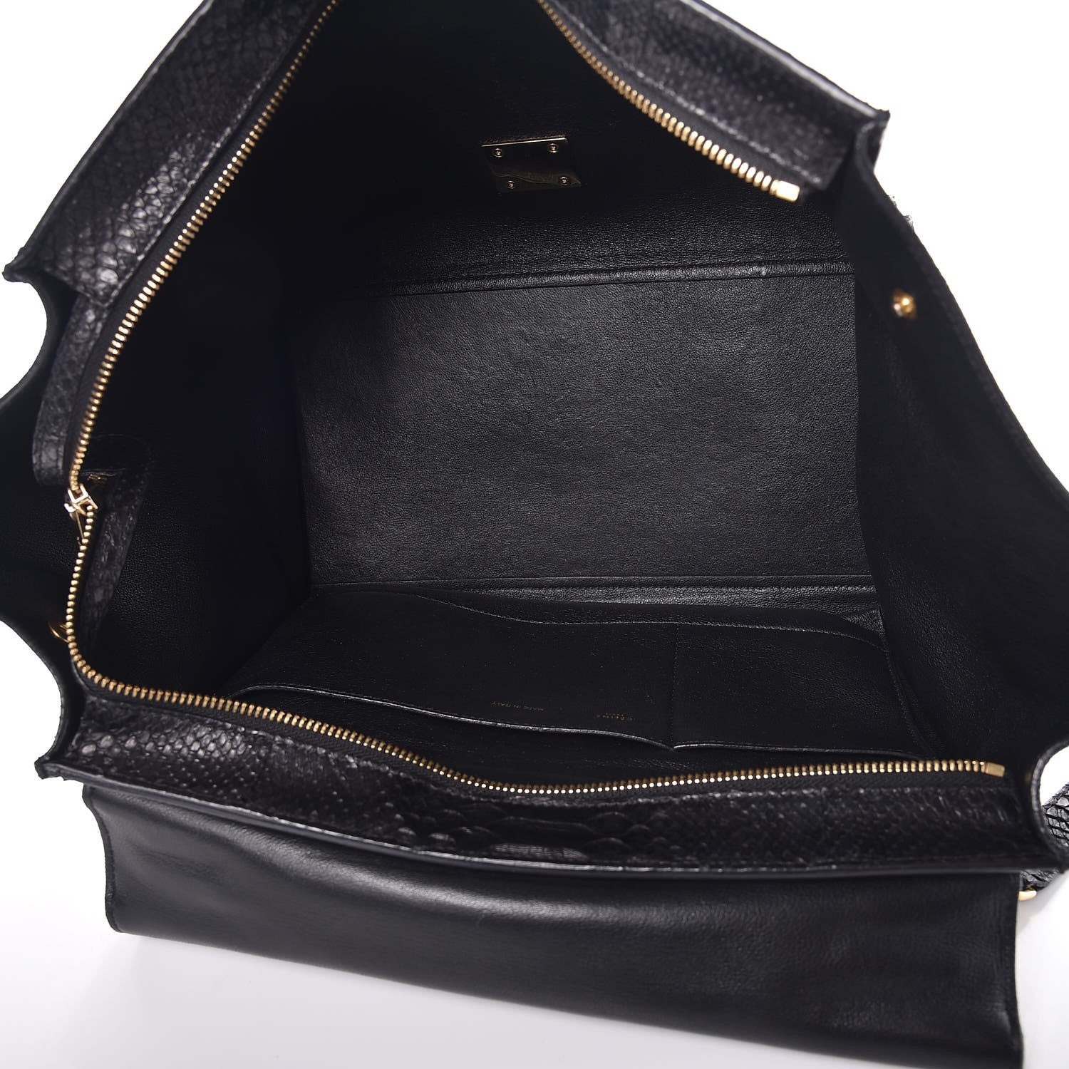 Celine Python Suede Medium Trapeze Black 6 of 8