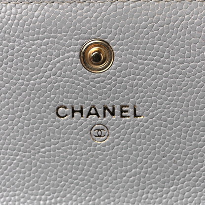 Chanel Caviar Quilted Large Boy Gusset Flap Wallet Grey 6 of 11