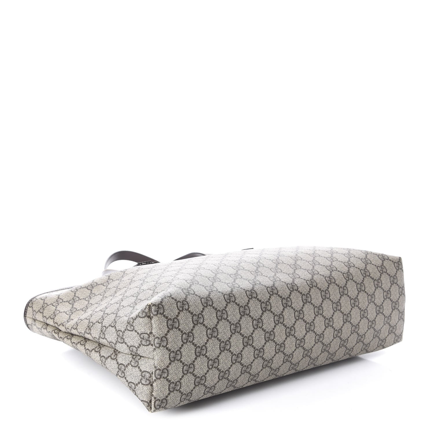 Gucci GG Supreme Monogram Medium Zippered Shopping Tote Dark Brown 4 of 12