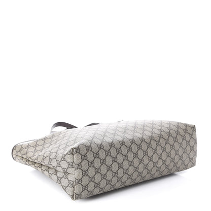 Gucci GG Supreme Monogram Medium Zippered Shopping Tote Dark Brown 4 of 12