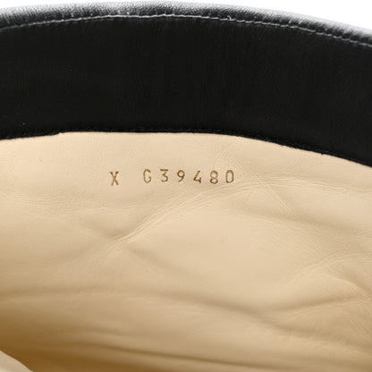 Chanel Shearling Lambskin Logo Ankle Boots 38.5 Ivory Black 9 of 14