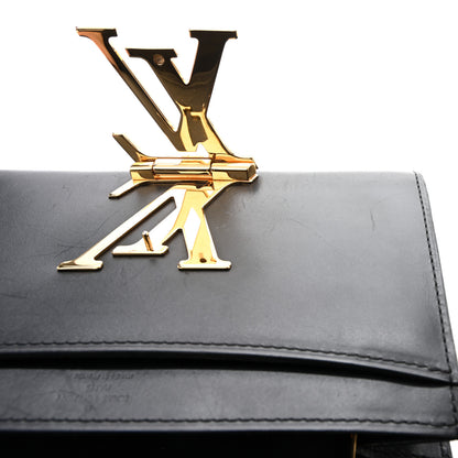 Louis Vuitton Calfskin Chain Louise MM Black 14 of 14