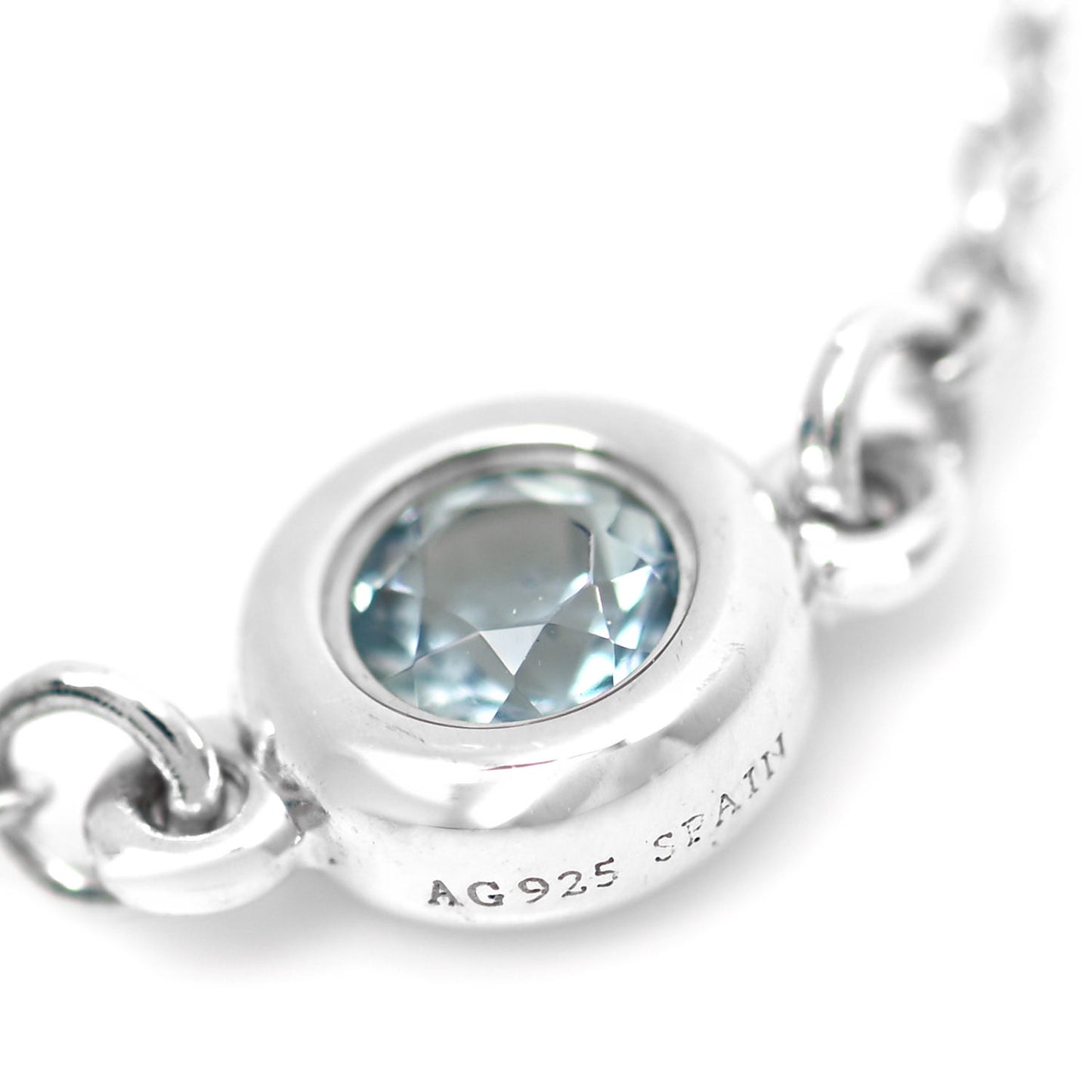 Sterling Silver Aquamarine Elsa Peretti Color by the Yard Ring 54 7