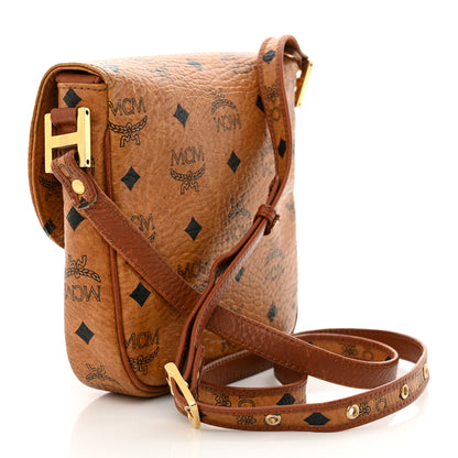 MCM Visetos Small Flap Shoulder Bag Cognac 3 of 13