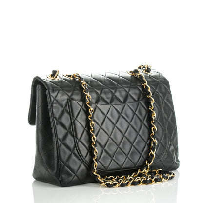 Chanel Lambskin Quilted XL Jumbo Single Flap Black 3 of 9