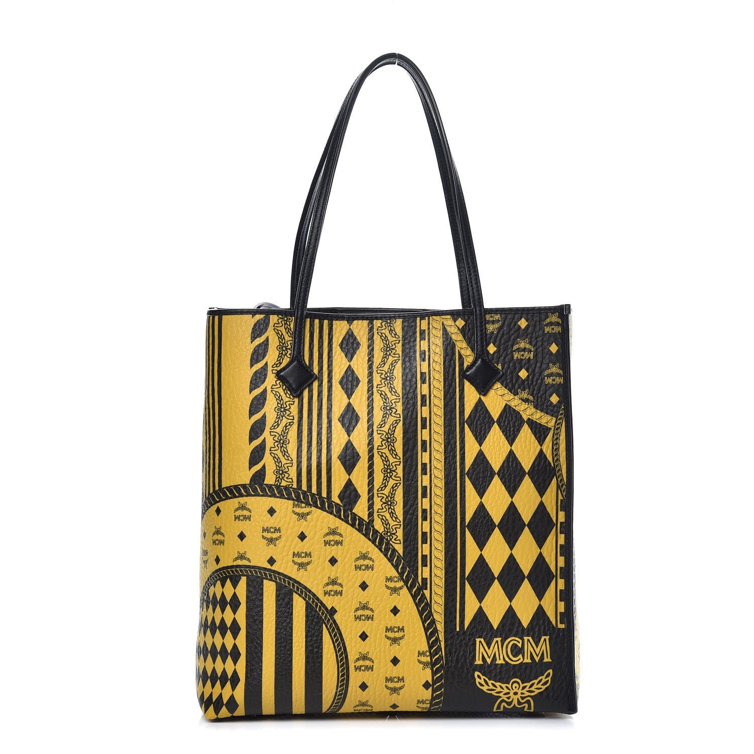 MCM Visetos Baroque Print Kira North South Shopper Tote Sahara 1 of 14