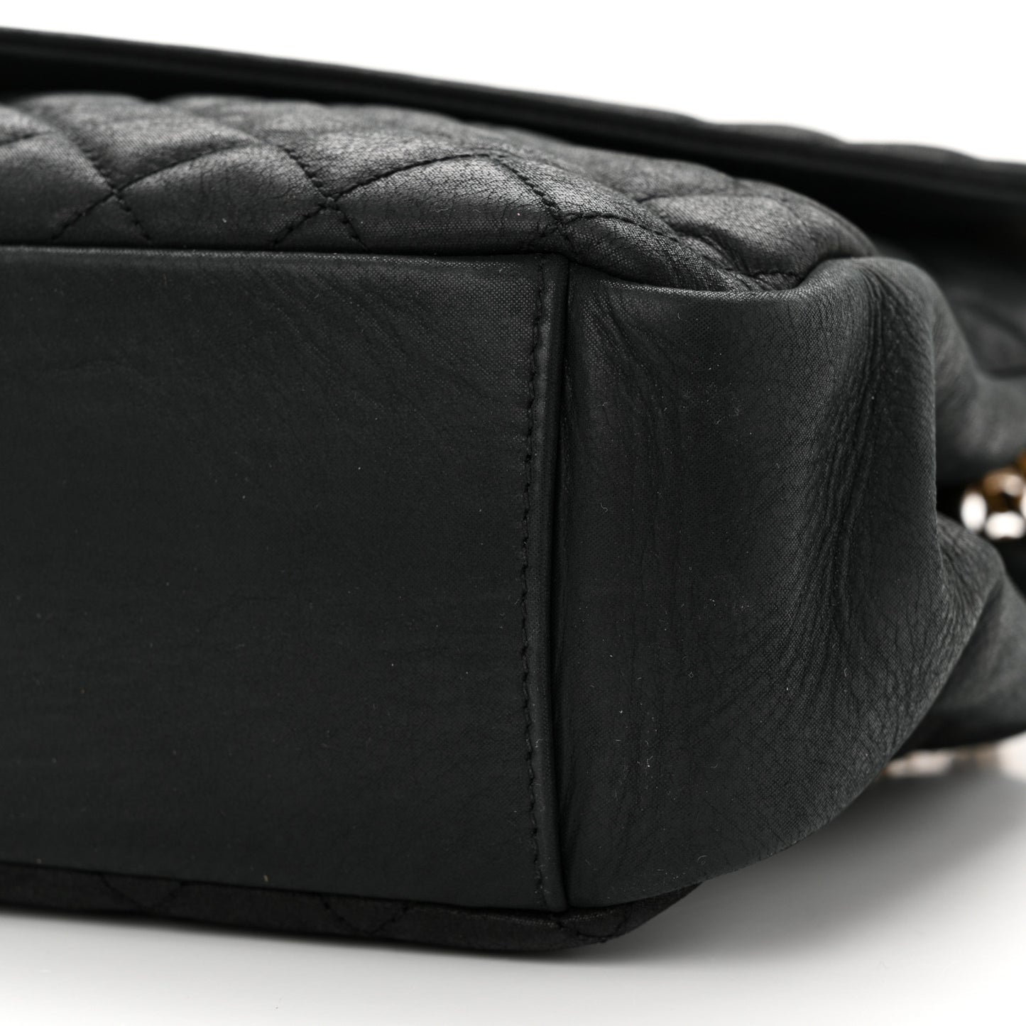 SAINT LAURENT Calfskin Mixed Matelasse Triquilt Large Monogram Envelope Satchel Deep Marine