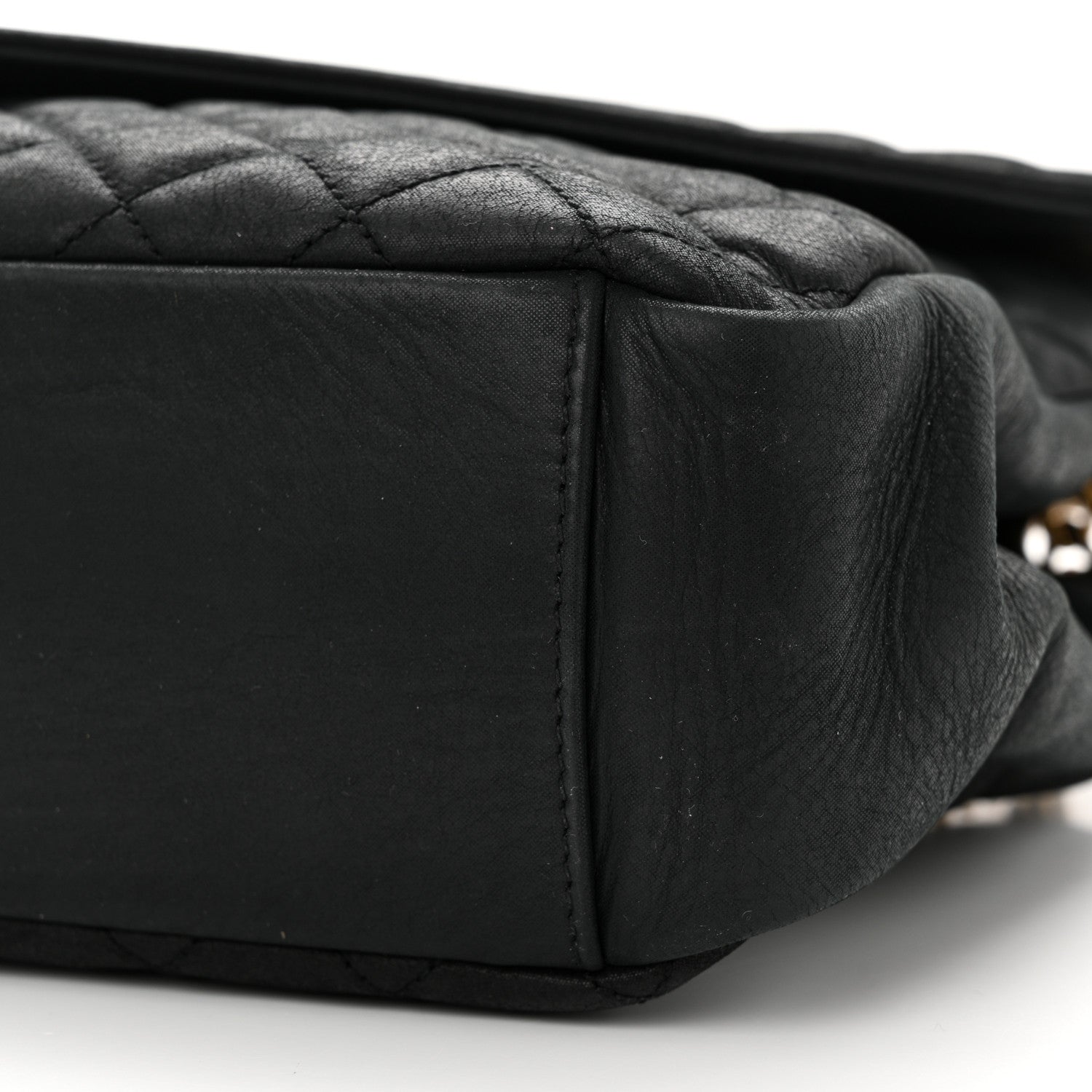 Saint Laurent SAINT LAURENT Calfskin Mixed Matelasse Triquilt Large Monogram Envelope Satchel Deep Marine 10 of 14