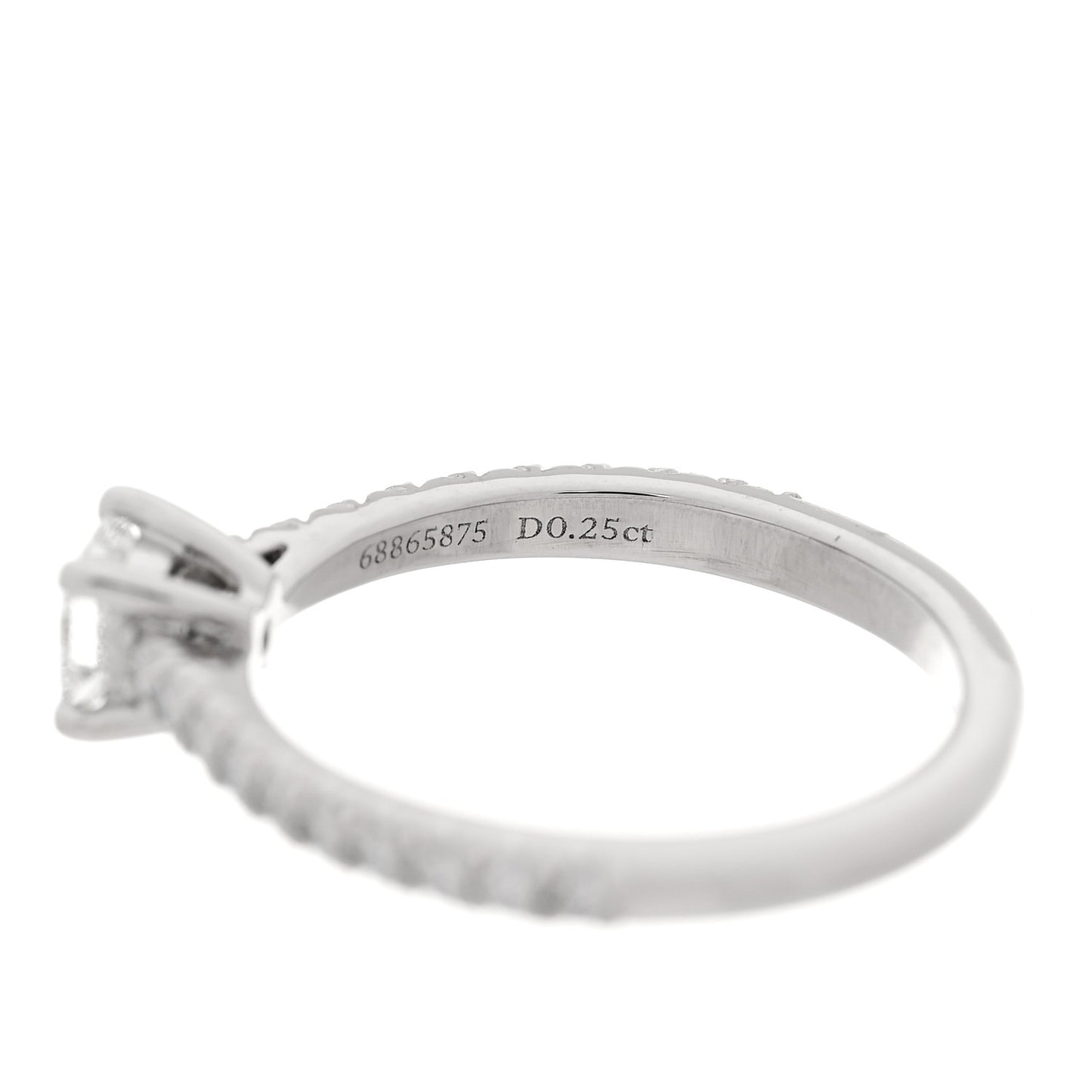 Platinum Diamond .45ct Novo Princess Cut Engagement Ring 45 3.5