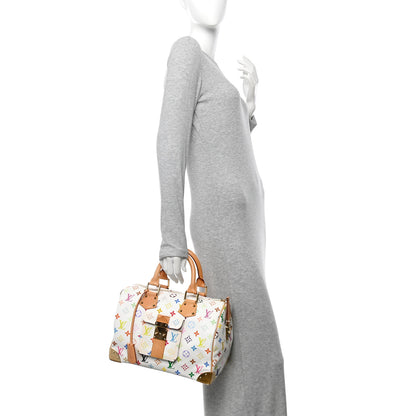 Louis Vuitton Monogram Multicolor Speedy 30 White 2 of 10