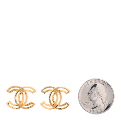 Chanel Metal Obazine CC Earrings Gold 2 of 4