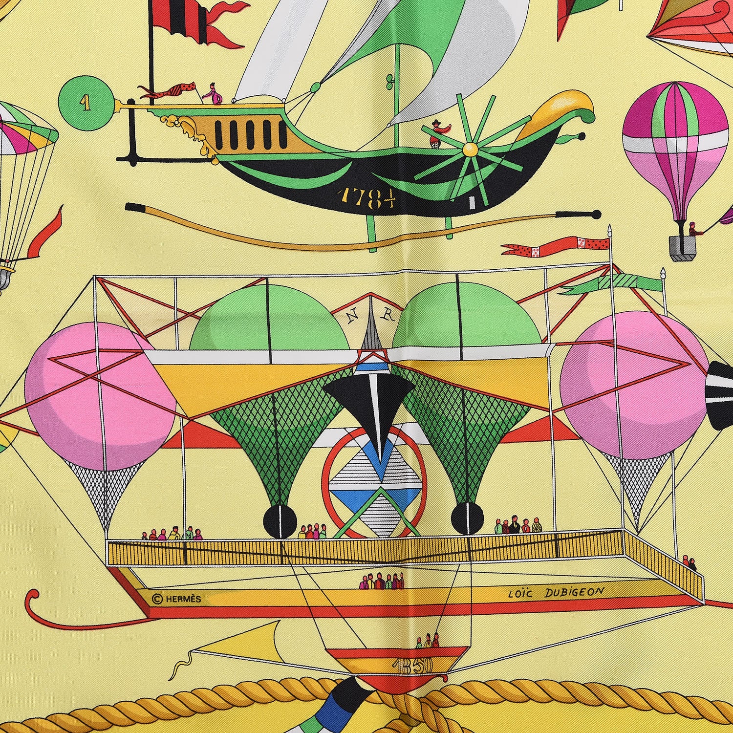 Hermes Silk Les Folies Du Ciel Scarf 90 6 of 6