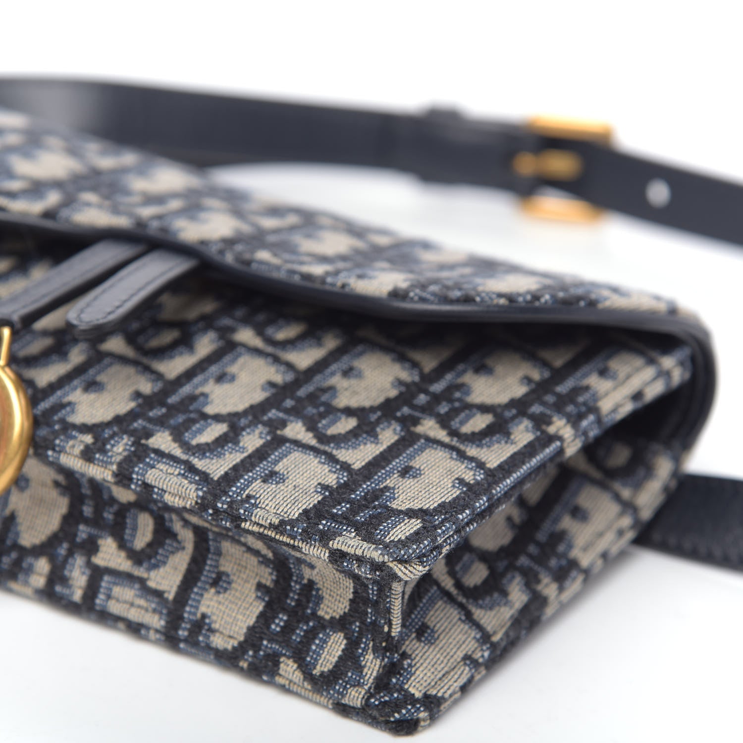 Christian Dior Oblique Saddle Belt Bag Blue 10 of 10
