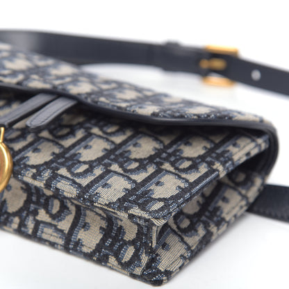 Christian Dior Oblique Saddle Belt Bag Blue 10 of 10