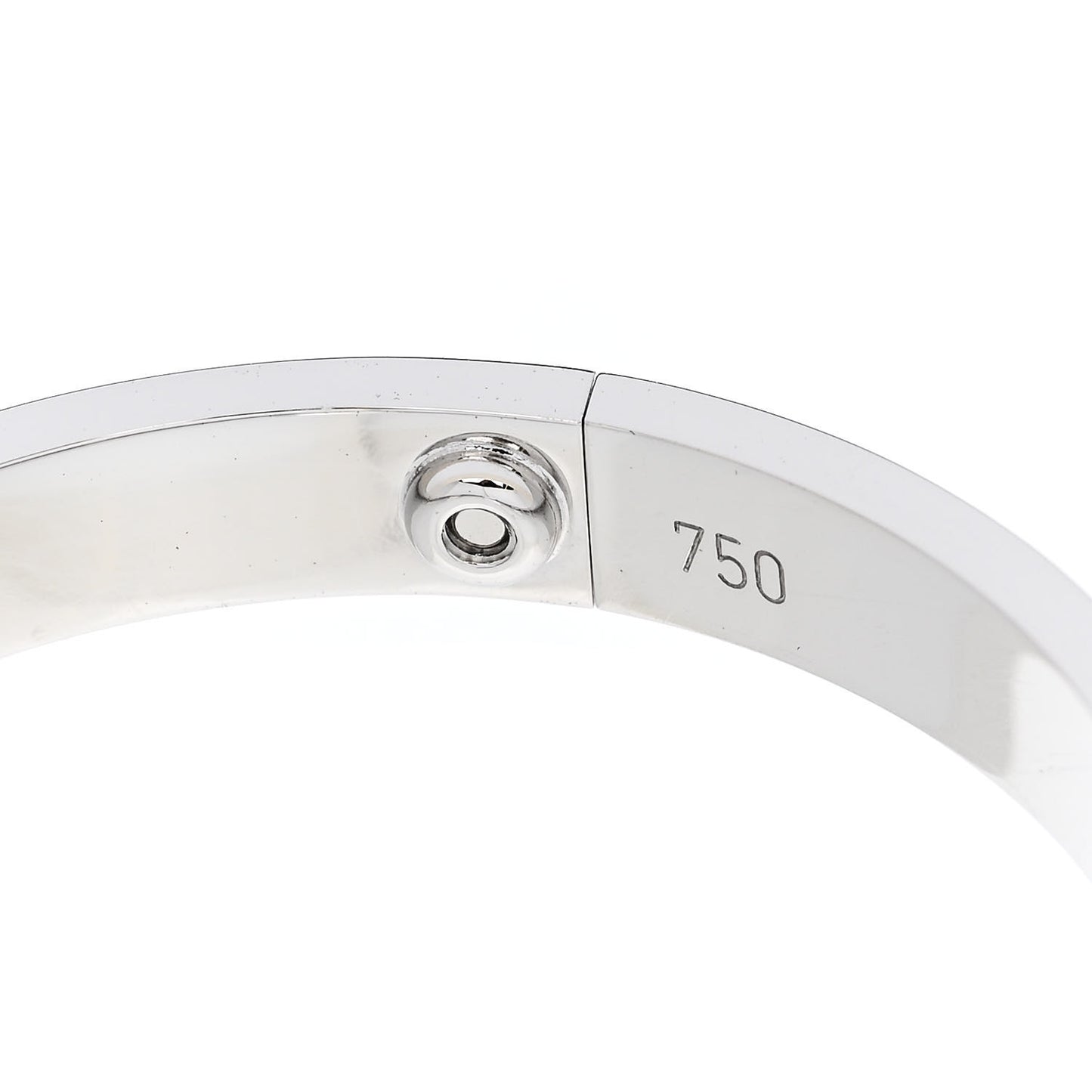 18K White Gold 4 Diamond LOVE Bracelet 16