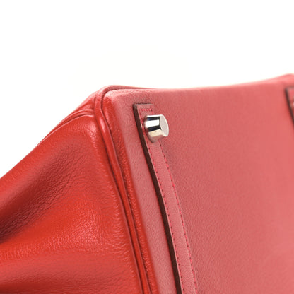 Hermes Chevre Mysore Birkin 25 Rouge Vif 8 of 42