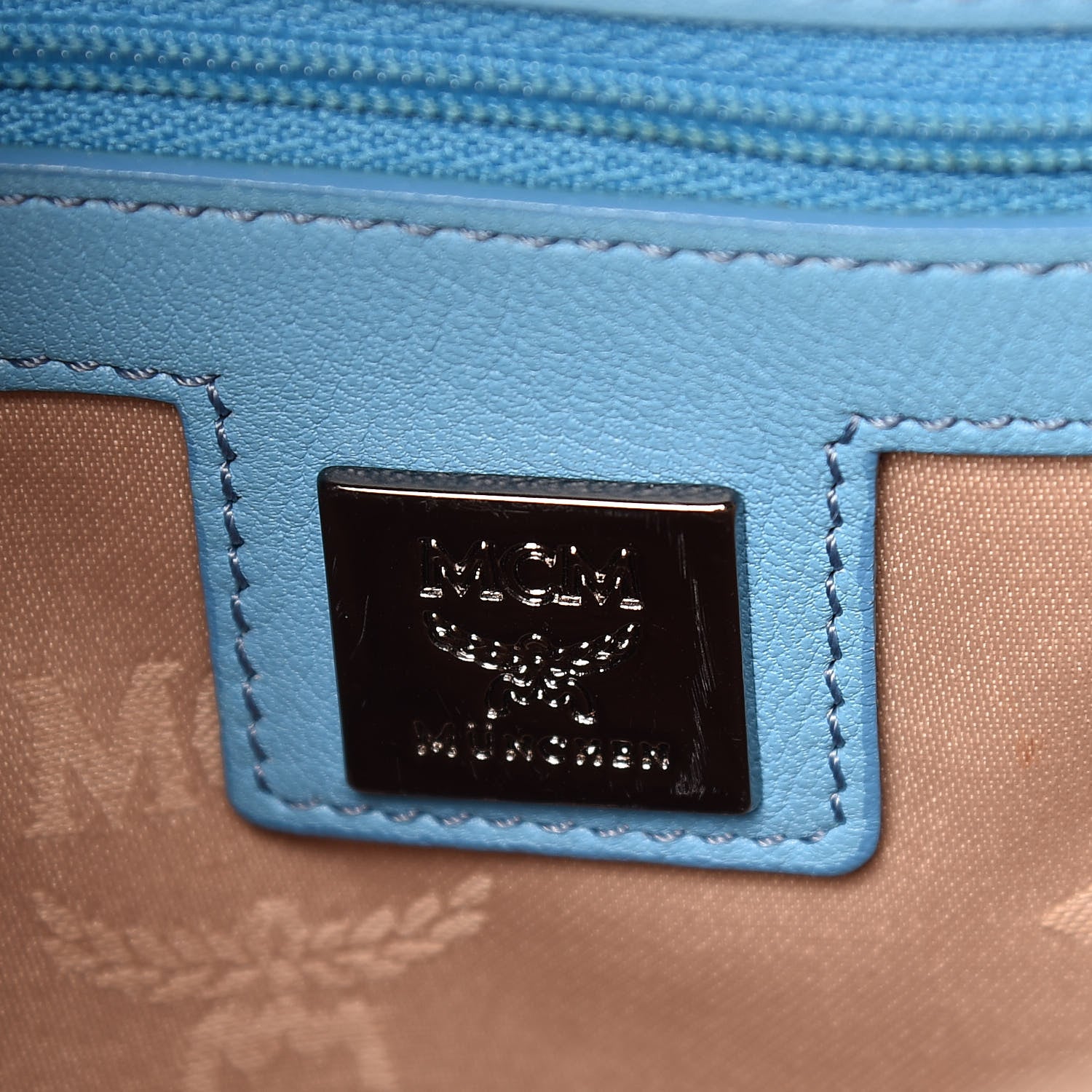 MCM Visetos Mini Stark Backpack Blue 6 of 17