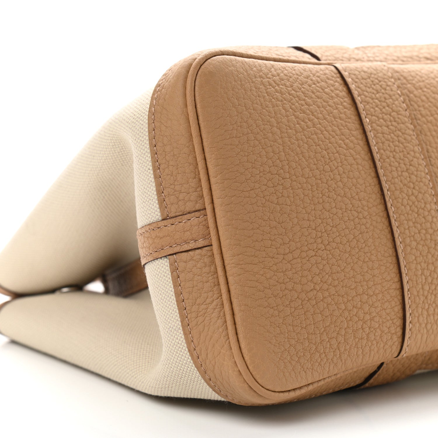 Hermes Toile Militaire Vache Country Garden Party 30 TPM Tote Beton Biscuit 9 of 10