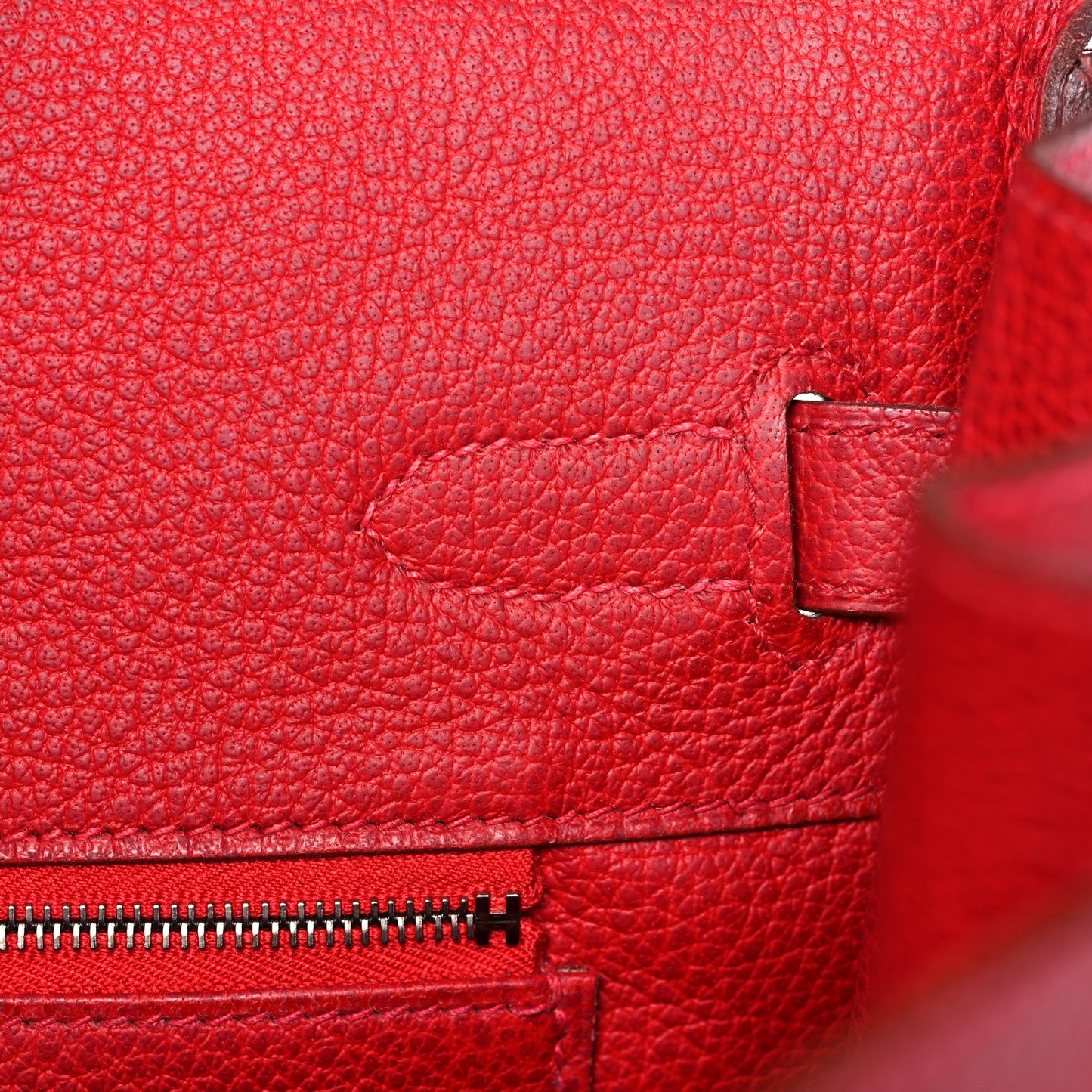 Buffle Skipper Birkin 35 Rouge Vif