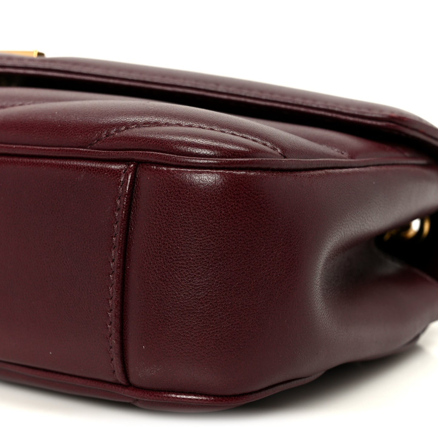 Lambskin Chevron Quilted Small LouLou Rouge Cabernet