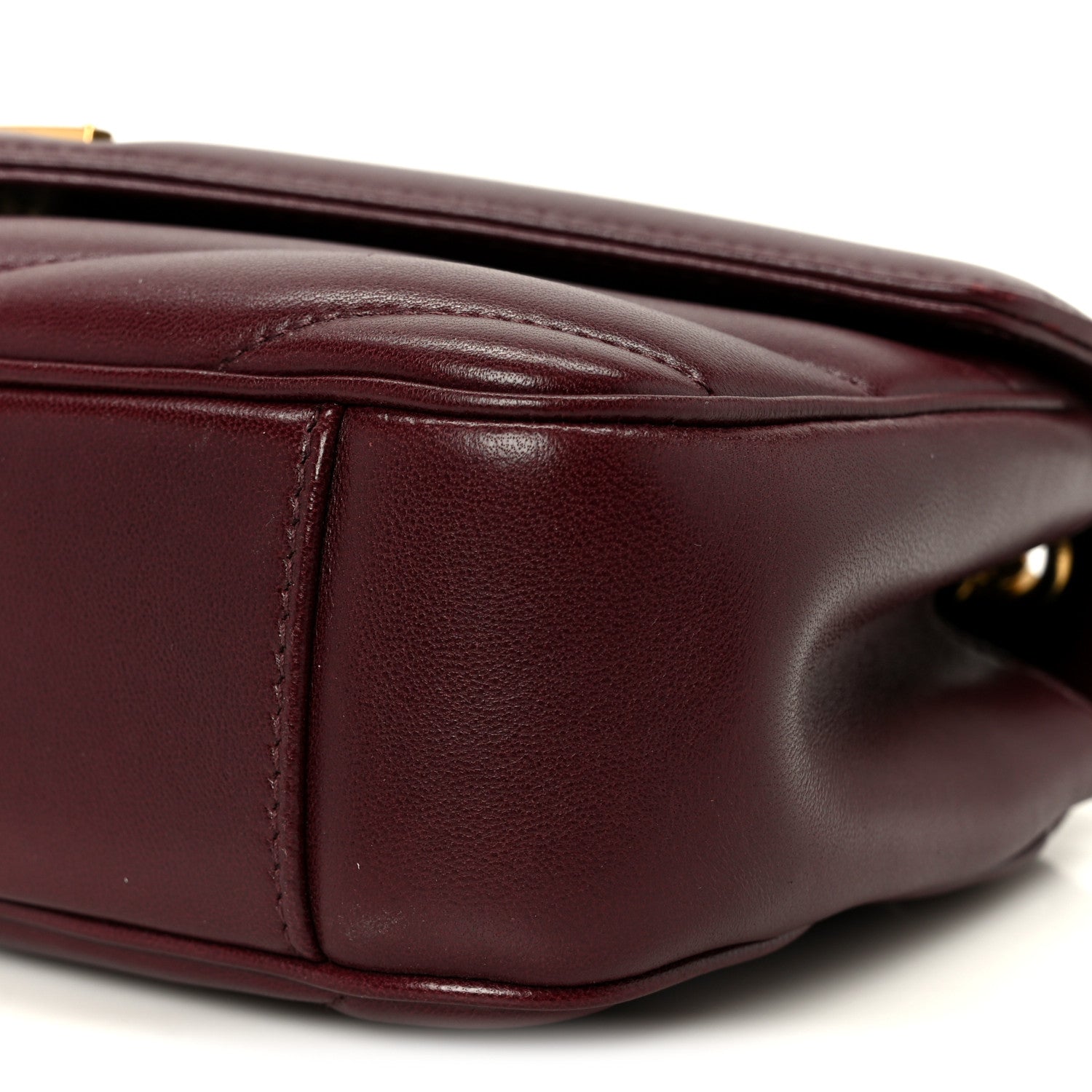 Saint Laurent Lambskin Chevron Quilted Small LouLou Rouge Cabernet 13 of 14