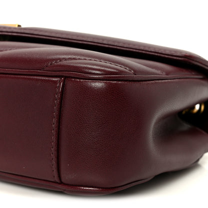 Saint Laurent Lambskin Chevron Quilted Small LouLou Rouge Cabernet 13 of 14