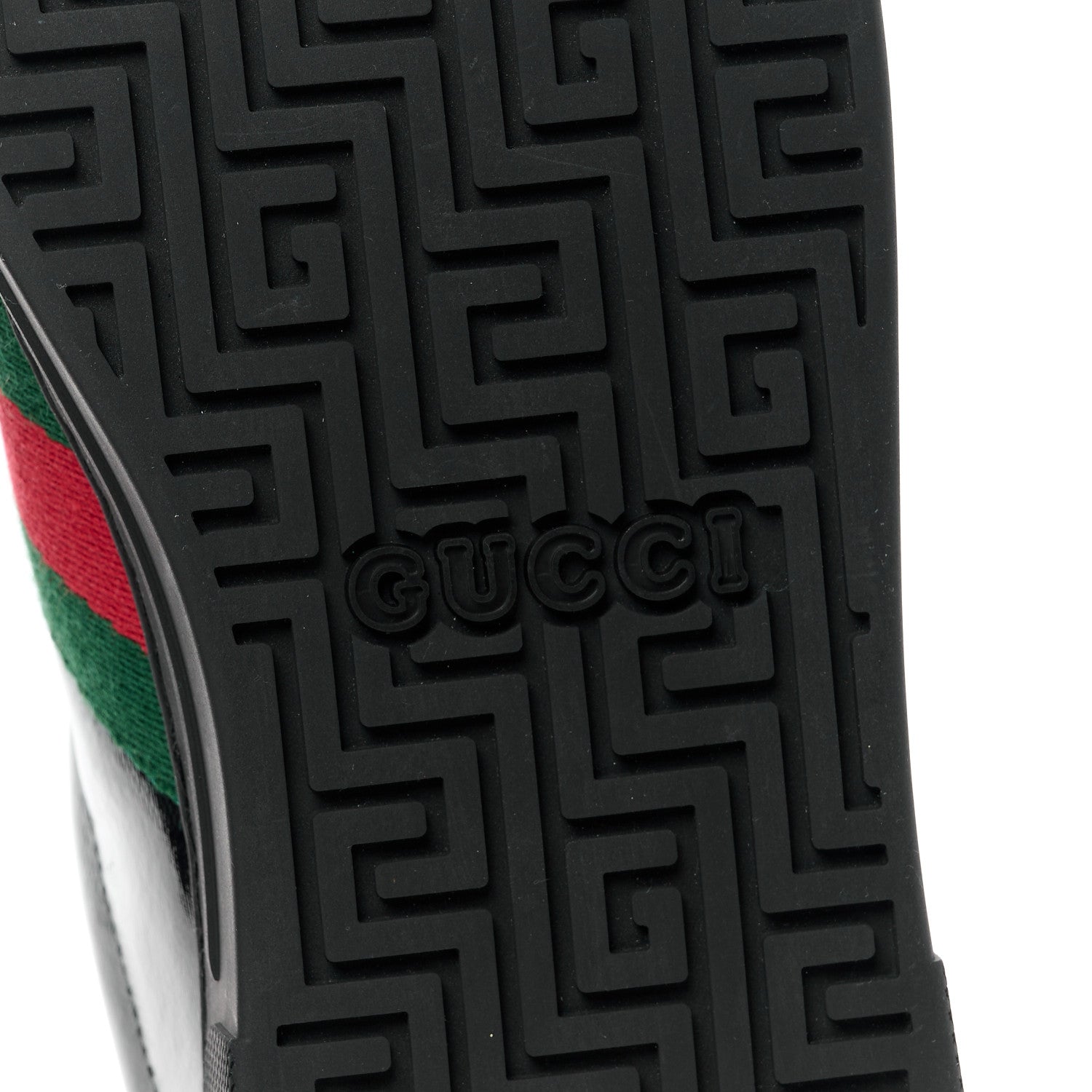 Gucci Crystal GG Monogram Web Mens New Ace Sneakers 8.5 Black 6 of 9