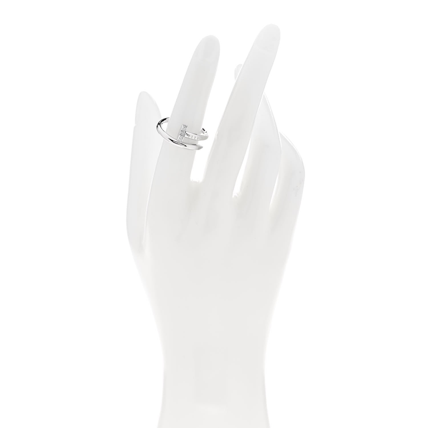 Cartier 18K White Gold Diamond Juste Un Clou Ring 53 6.25 2 of 6
