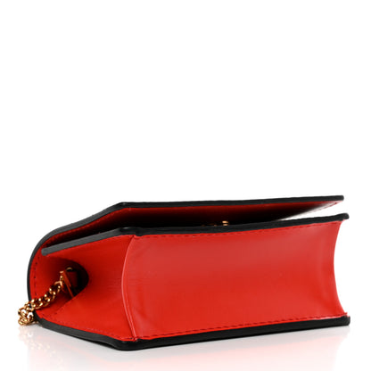 Versace Coated Canvas La Greca Signature Print Virtus Mini Chain Bag Red 4 of 8