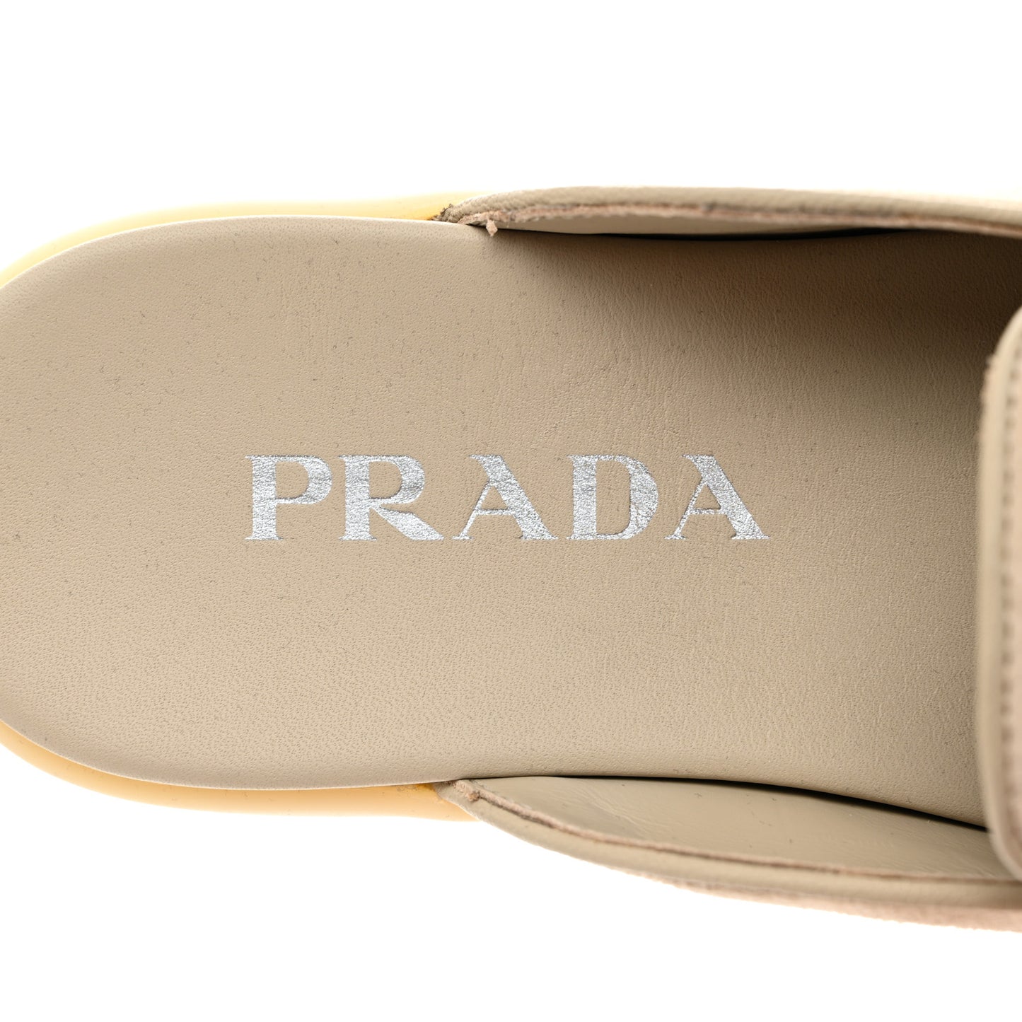Suede Metal Triangle Logo Saint Tropez 25mm Loafer Mules 36.5 Talco