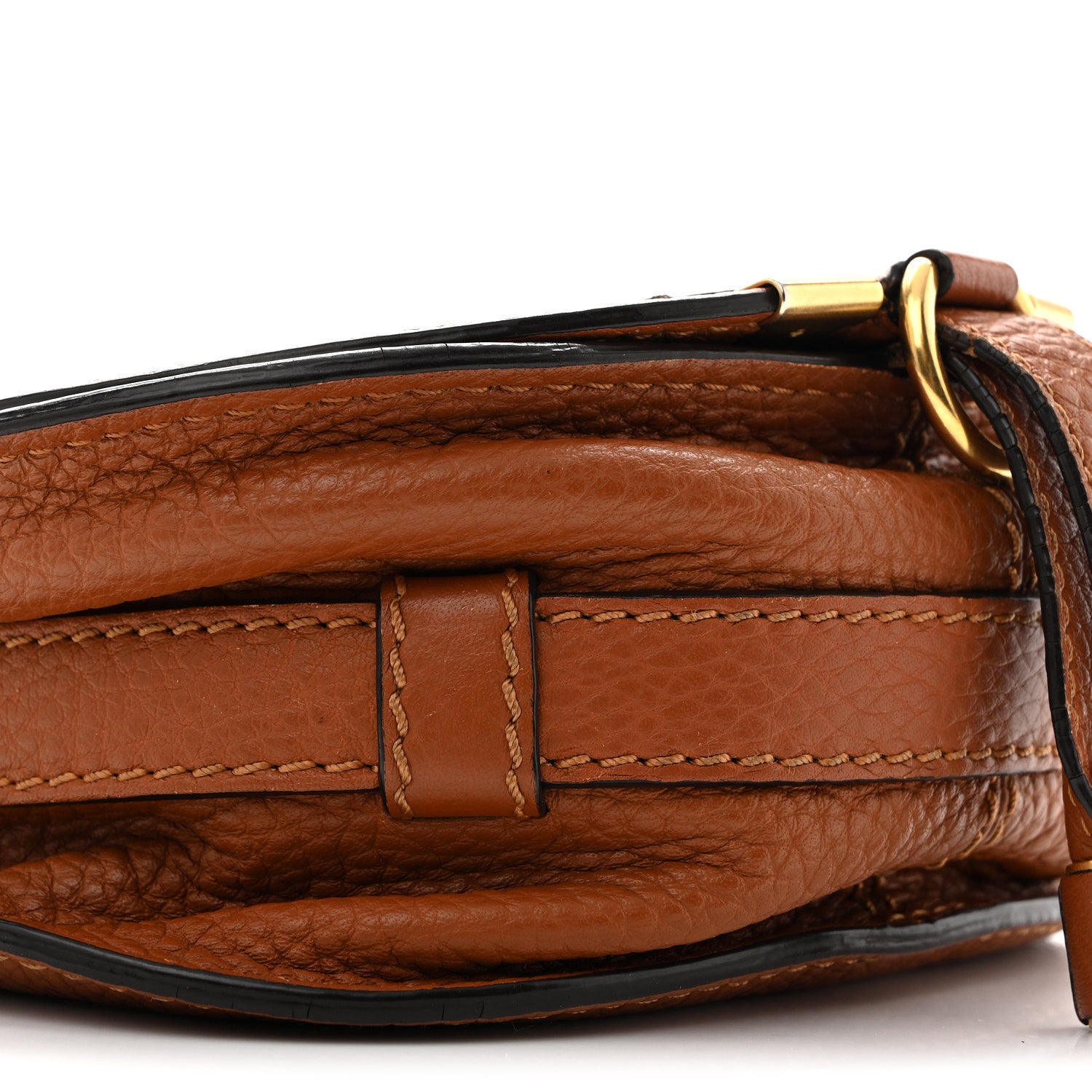 Chloe Calfskin Mini Marcie Round Crossbody Bag Tan 9 of 16