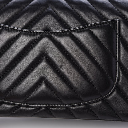 Chanel Lambskin Chevron Quilted Mini Rectangular Flap Black 13 of 15