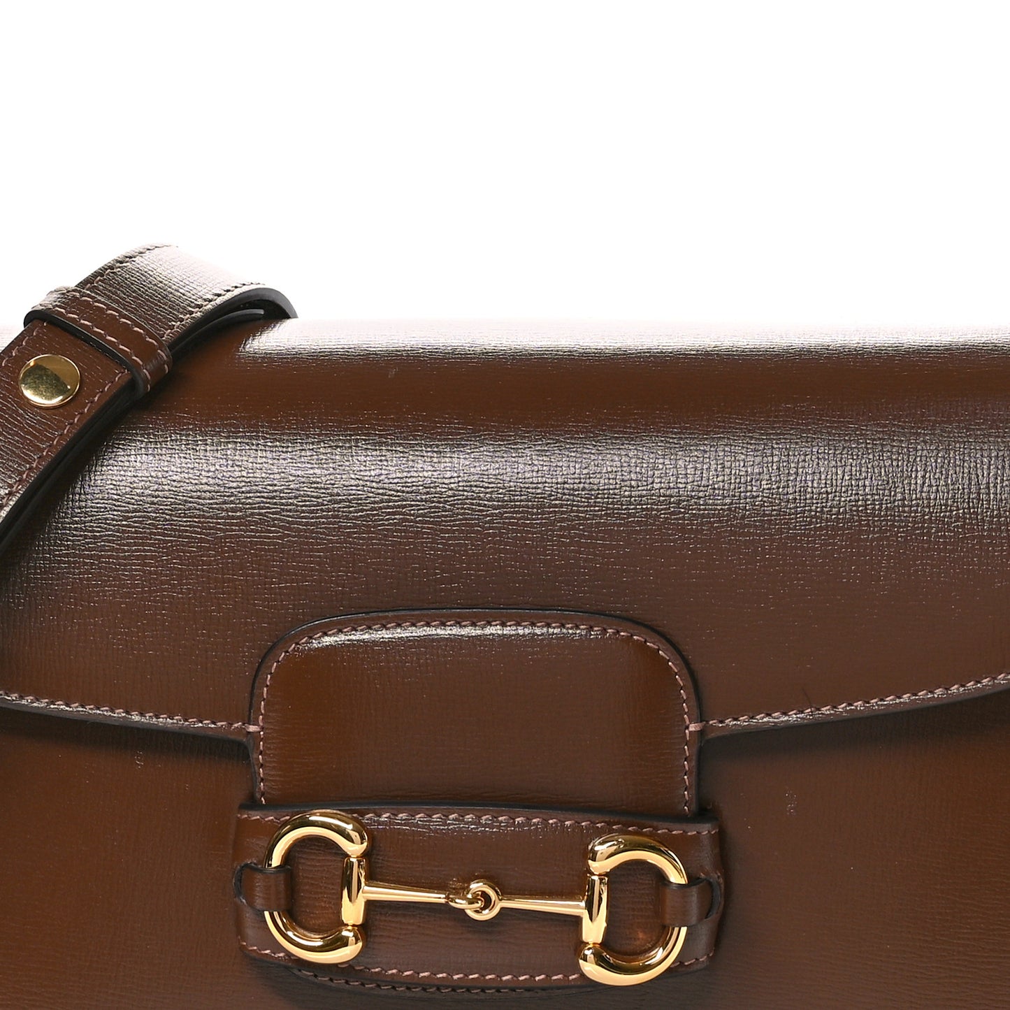 Azalea Calfskin Horsebit 1955 Shoulder Bag Brown Sugar