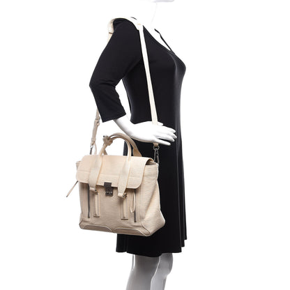 3.1 Phillip Lim 3.1 Textured Calfskin Medium Pashli Satchel Milk 2 of 11